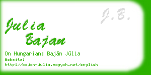 julia bajan business card
