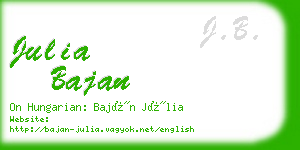 julia bajan business card